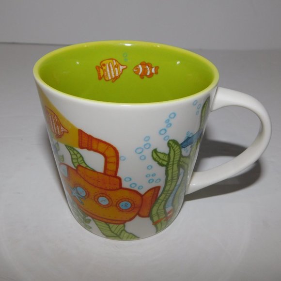 Set 2 Starbucks 2010 Under the Sea Whale Turtle Submarine Coffee Tea Mugs - Picture 8 of 10